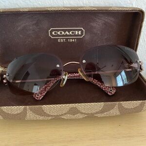 Coach Women's Sunglasses - Pink and Brown